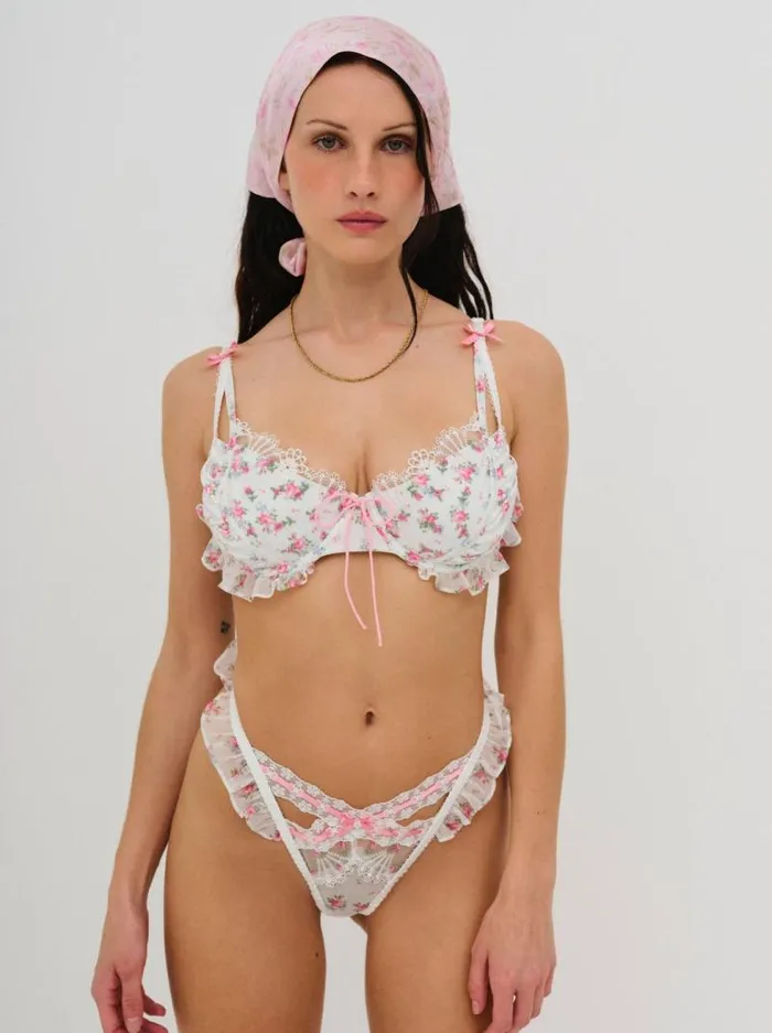 For Love and Lemons Lingerie Robin Thong Panty White 8211 Women For Love and Lemons Lingerie Robin Thong Panty White 8211 Women