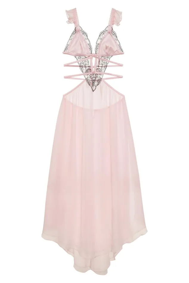 For Love and Lemons Lingerie Rue Maxi Slip Dress Pink 8211 Women For Love and Lemons Lingerie Rue Maxi Slip Dress Pink 8211 Women