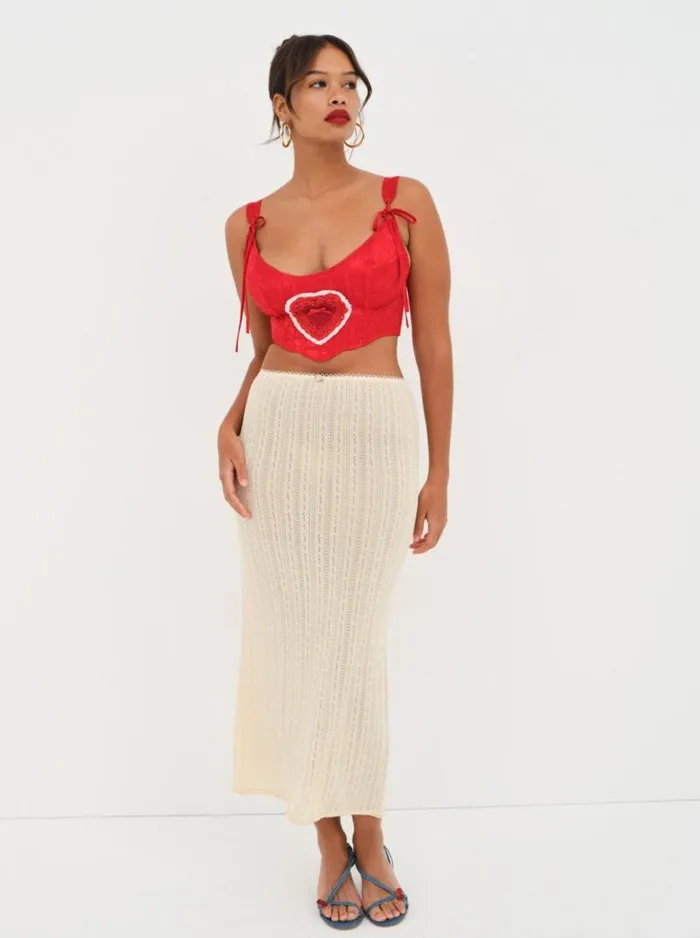 For Love and Lemons Lingerie Velma Heart Bustier Red 8211 Women For Love and Lemons Lingerie Velma Heart Bustier Red 8211 Women