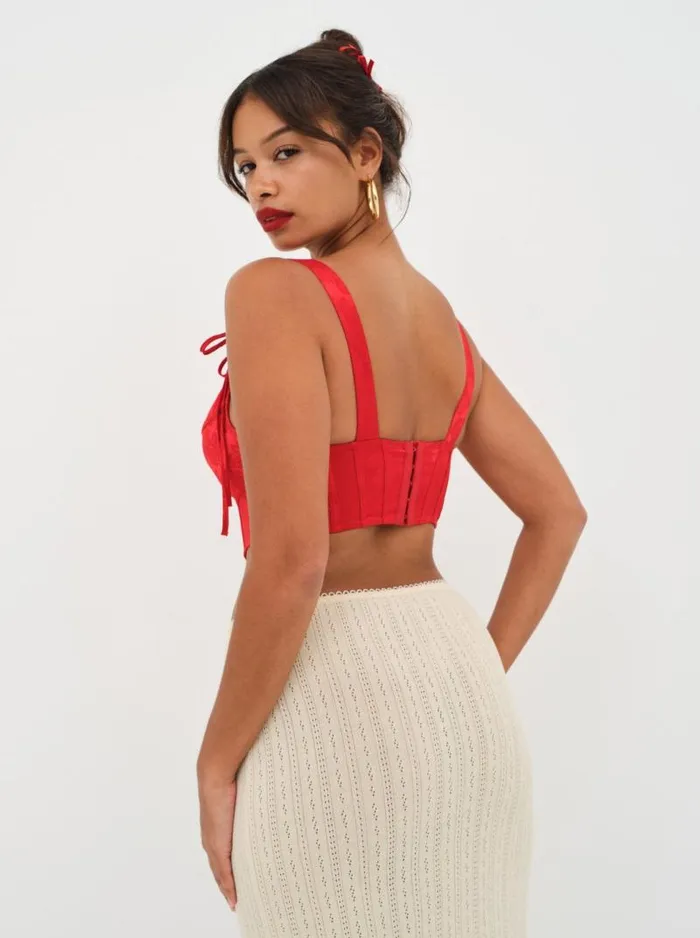 For Love and Lemons Lingerie Velma Heart Bustier Red 8211 Women For Love and Lemons Lingerie Velma Heart Bustier Red 8211 Women