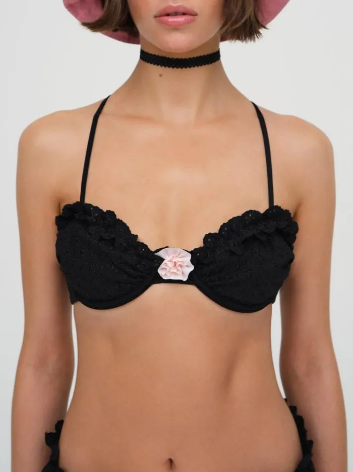 For Love and Lemons Swim Clove Underwire Bikini Top Black 8211 Women
