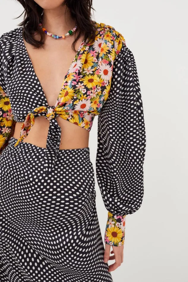 For Love and Lemons Tops Anya Crop Top Black 8211 Women