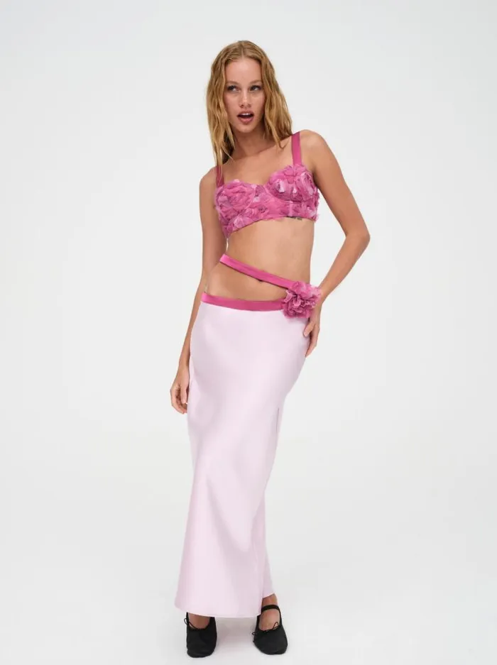 For Love and Lemons Tops Autumn Crop Top Pink 8211 Women