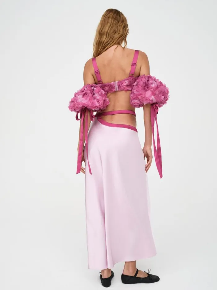 For Love and Lemons Tops Autumn Crop Top Pink 8211 Women For Love and Lemons Tops Autumn Crop Top Pink 8211 Women
