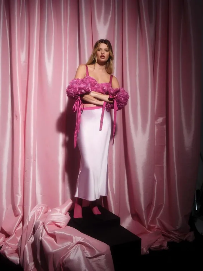 For Love and Lemons Tops Autumn Crop Top Pink 8211 Women For Love and Lemons Tops Autumn Crop Top Pink 8211 Women
