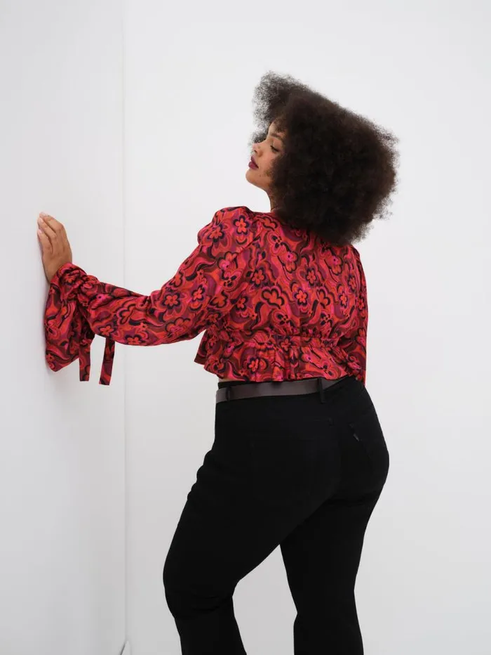 For Love and Lemons Tops Davina Tie Front Blouse Red 8211 Women For Love and Lemons Tops Davina Tie Front Blouse Red 8211 Women