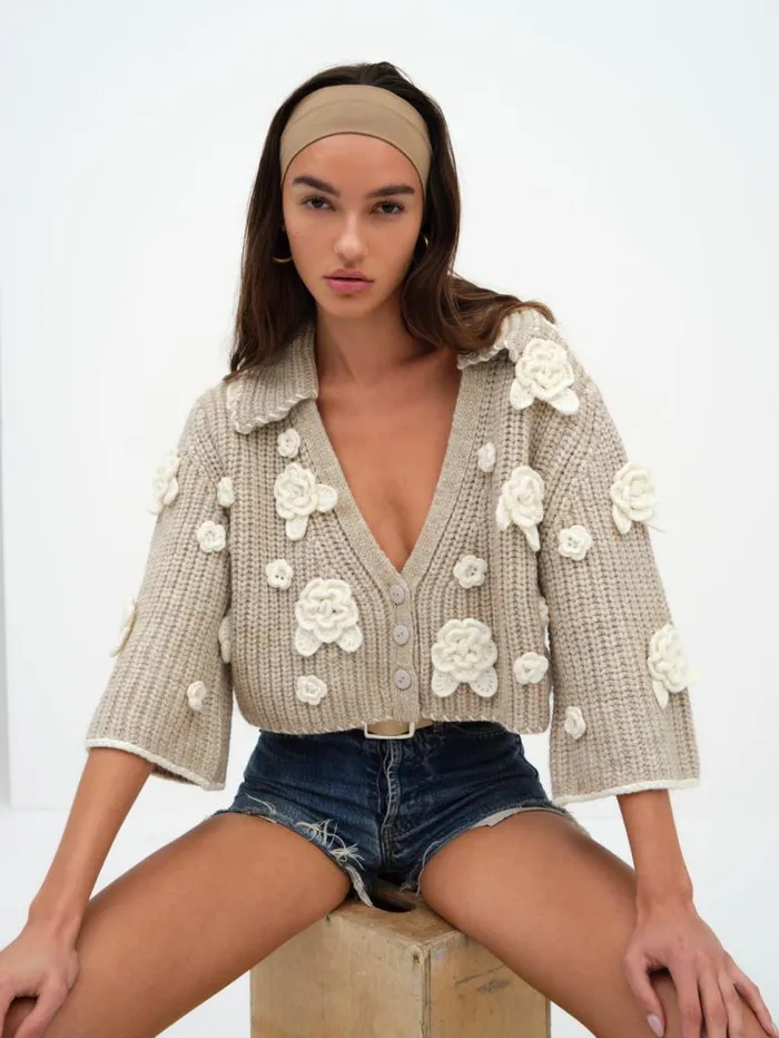 For Love and Lemons Tops Ivy Cardigan Grey 8211 Women For Love and Lemons Tops Ivy Cardigan Grey 8211 Women
