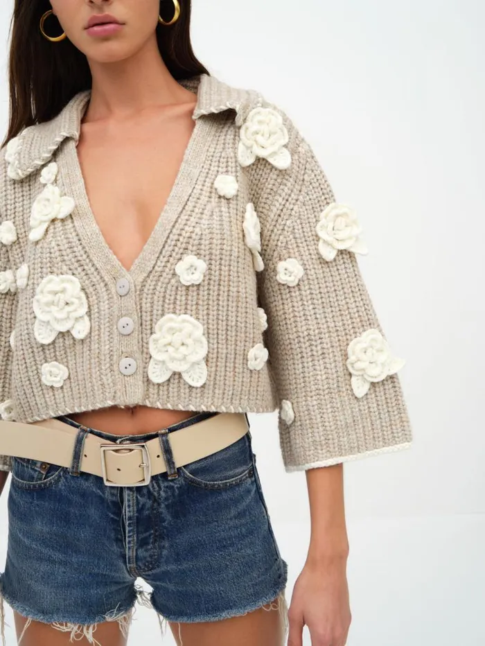 For Love and Lemons Tops Ivy Cardigan Grey 8211 Women For Love and Lemons Tops Ivy Cardigan Grey 8211 Women