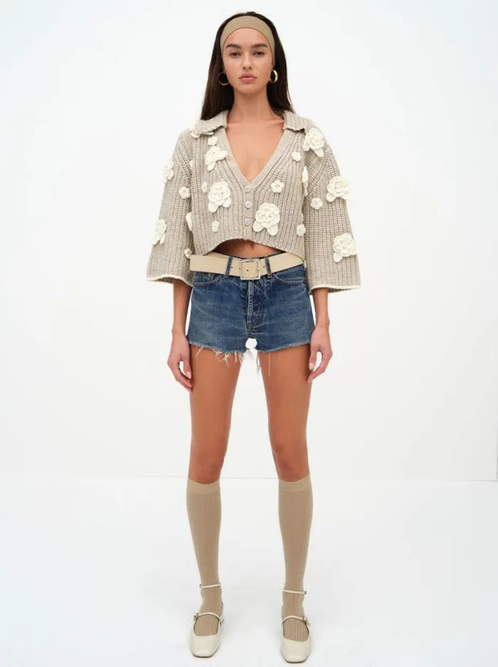 For Love and Lemons Tops Ivy Cardigan Grey 8211 Women For Love and Lemons Tops Ivy Cardigan Grey 8211 Women
