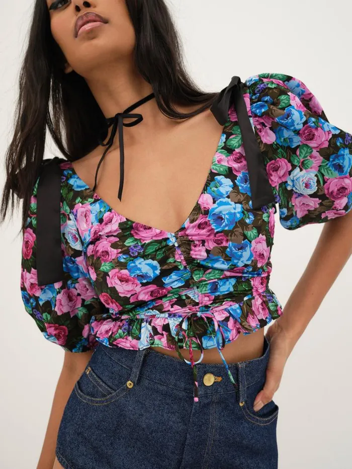 For Love and Lemons Tops Maggie Top Blue 8211 Women