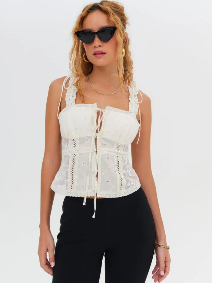 For Love and Lemons Tops Morgan Top White 8211 Women