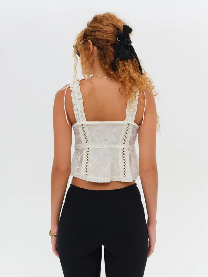 For Love and Lemons Tops Morgan Top White 8211 Women For Love and Lemons Tops Morgan Top White 8211 Women