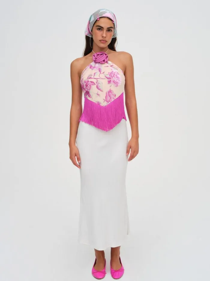 For Love and Lemons Tops Rori Fringe Top Pink 8211 Women For Love and Lemons Tops Rori Fringe Top Pink 8211 Women