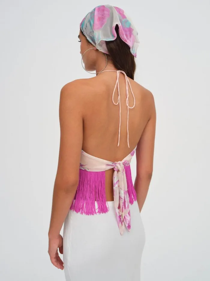 For Love and Lemons Tops Rori Fringe Top Pink 8211 Women For Love and Lemons Tops Rori Fringe Top Pink 8211 Women