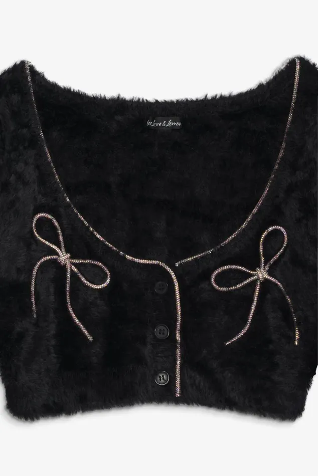 For Love and Lemons Tops Vivienne Cardigan Black 8211 Women For Love and Lemons Tops Vivienne Cardigan Black 8211 Women
