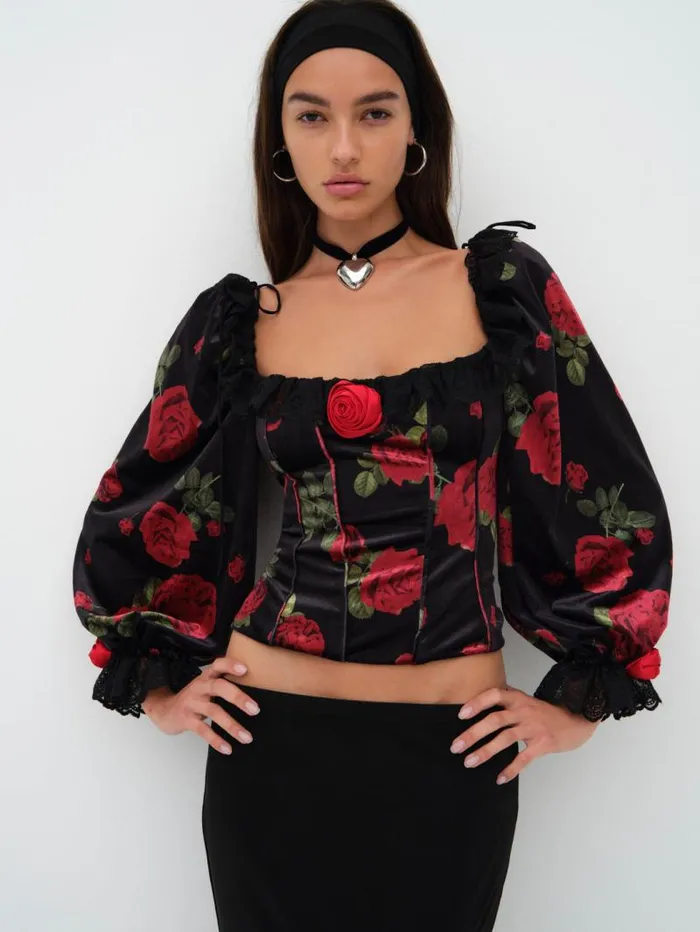 For Love and Lemons Tops Yara Top Black 8211 Women
