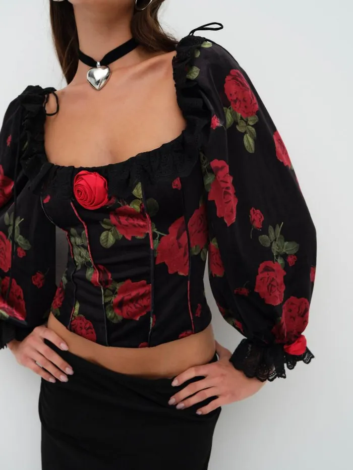 For Love and Lemons Tops Yara Top Black 8211 Women For Love and Lemons Tops Yara Top Black 8211 Women