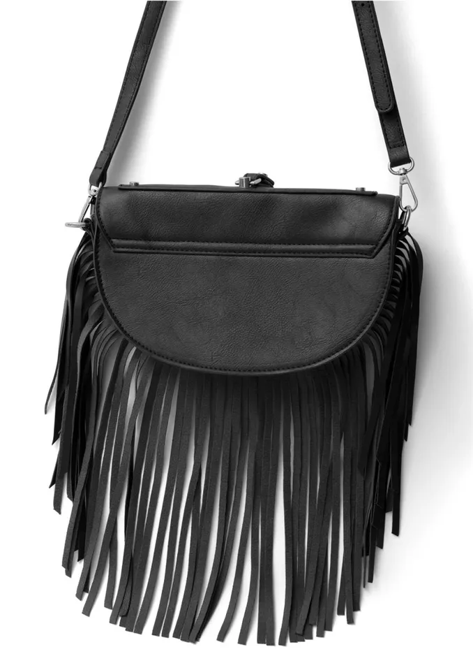 FRINGE WRISTLET BAG Black Women VENUS Handbags