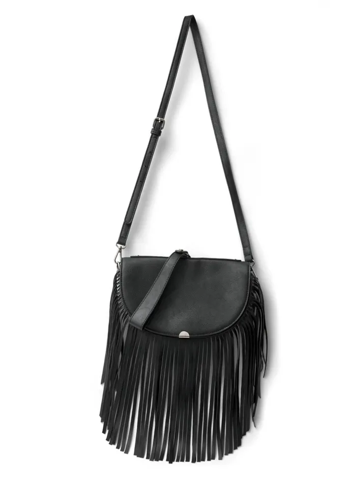FRINGE WRISTLET BAG Black Women VENUS Handbags