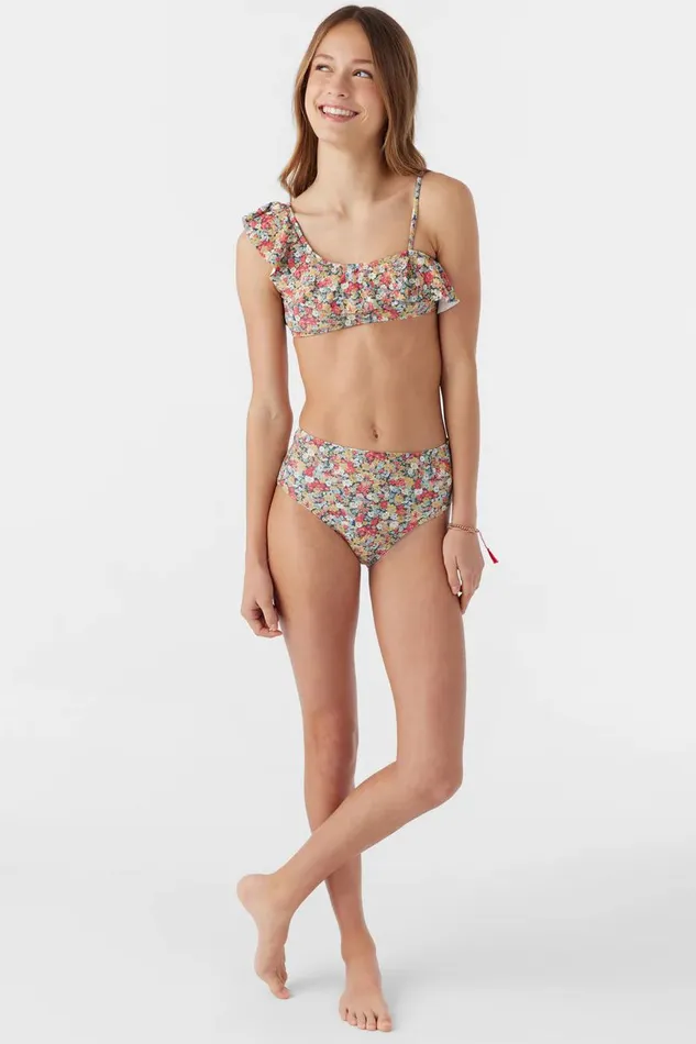GIRL039S EDEN DITSY ASYMM RUFFLE TOP SWIM SET Multi Clr Kids O039NEILL Girl039S Sale