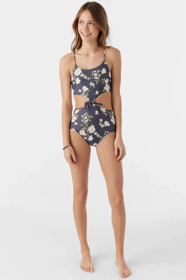 GIRL039S KENDRA FLORAL KNOT FRONT ONEPIECE Periscope Women O039NEILL Girl039S Swim