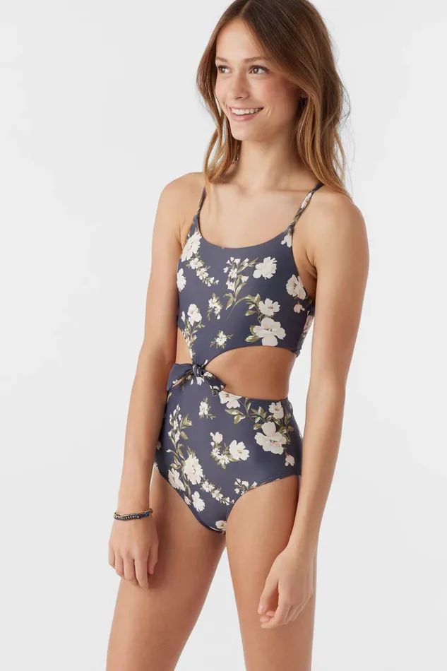 GIRL039S KENDRA FLORAL KNOT FRONT ONEPIECE Periscope Women O039NEILL Girl039S Swim