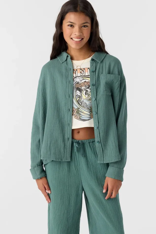 GIRL039S LENITA LONG SLEEVE TOP Silver Pine Women O039NEILL Collections
