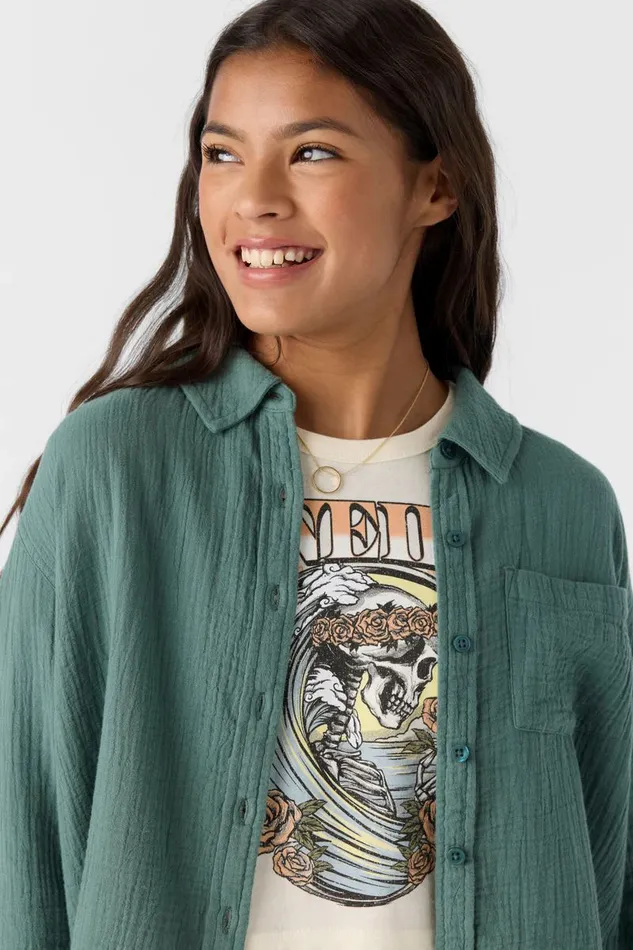 GIRL039S LENITA LONG SLEEVE TOP Silver Pine Women O039NEILL Collections