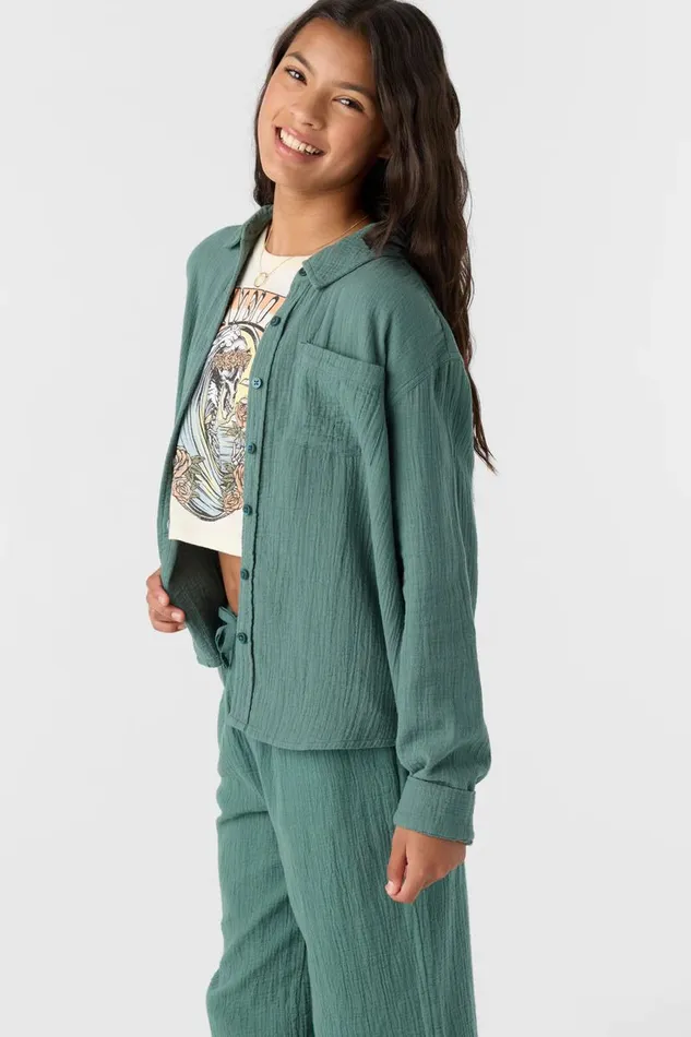 GIRL039S LENITA LONG SLEEVE TOP Silver Pine Women O039NEILL Collections