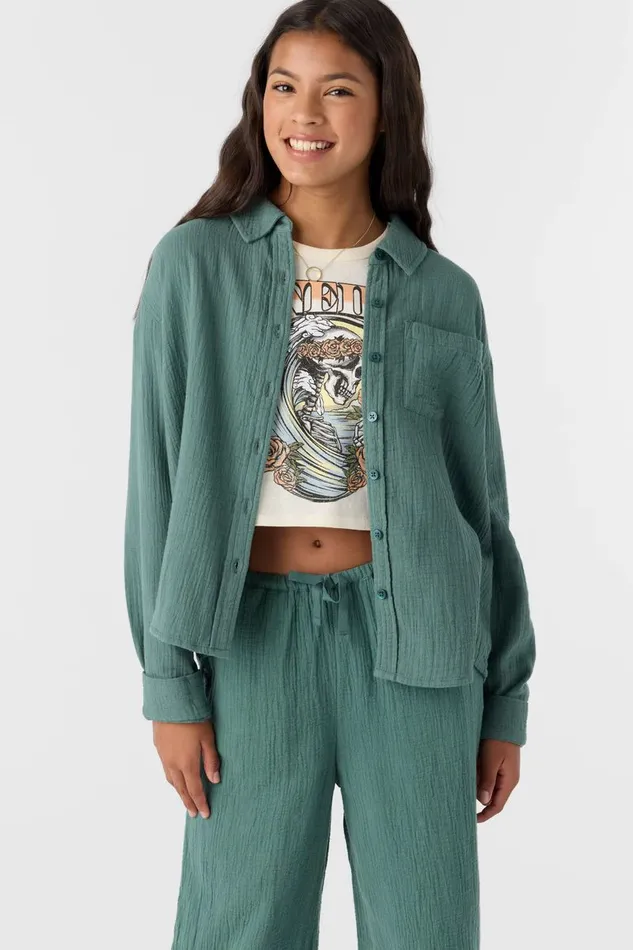 GIRL039S LENITA LONG SLEEVE TOP Silver Pine Women O039NEILL Collections