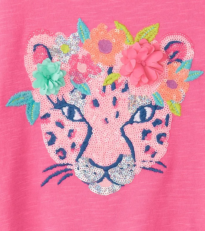 Girls Pretty Cheetah Graphic Tee Hatley