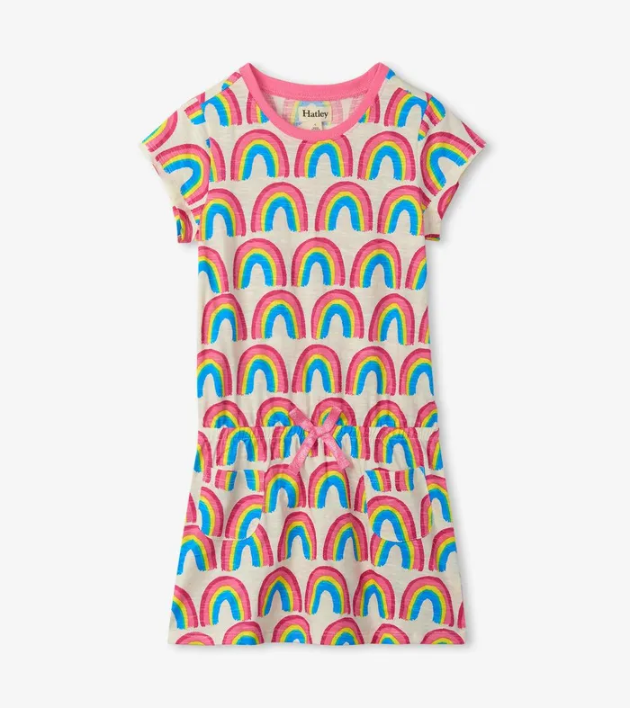 Girls Pretty Rainbows Drop Waist Dress Hatley