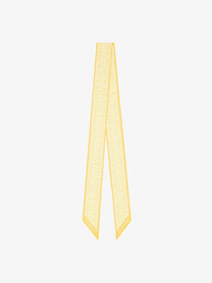 Givenchy 4G Bandeau In Silk Whiteyellow Women Scarves