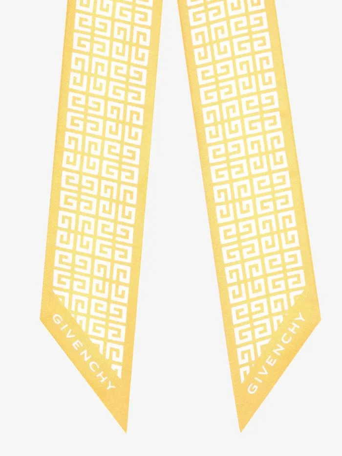 Givenchy 4G Bandeau In Silk Whiteyellow Women Scarves Givenchy 4G Bandeau In Silk Whiteyellow Women Scarves
