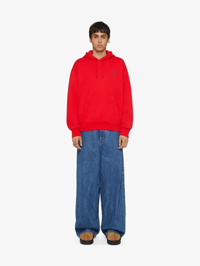 Givenchy 4G Boxy Fit Hoodie In Fleece Red Men Sweatshirts and Hoodies