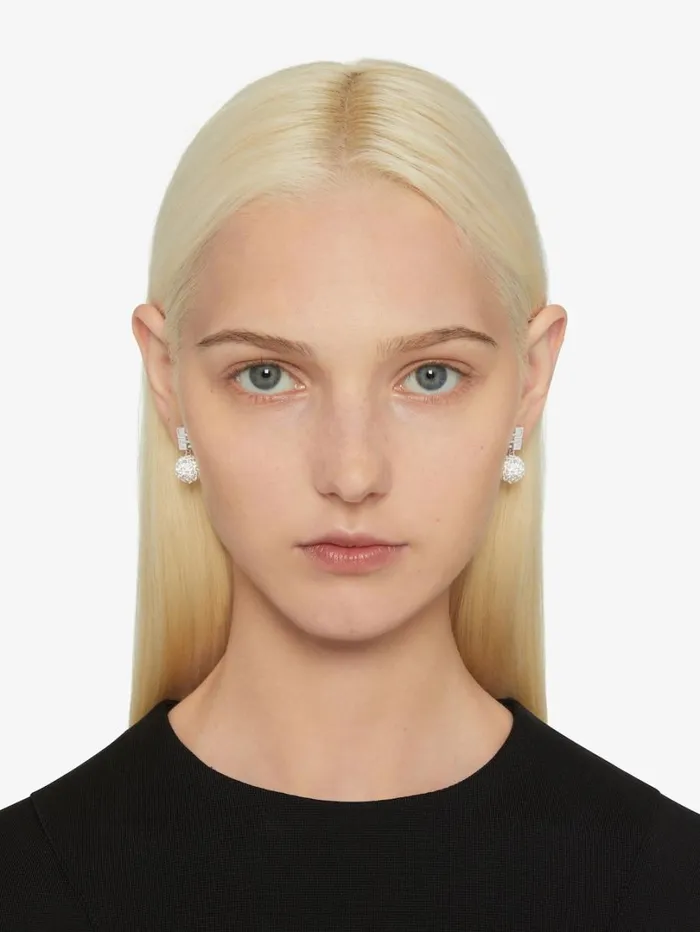 Givenchy 4G Earrings In Metal With Crystals Silvery Women Jewelry Givenchy 4G Earrings In Metal With Crystals Silvery Women Jewelry