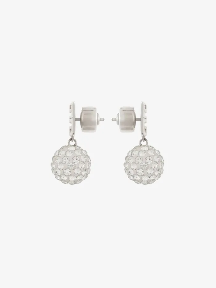 Givenchy 4G Earrings In Metal With Crystals Silvery Women Jewelry Givenchy 4G Earrings In Metal With Crystals Silvery Women Jewelry