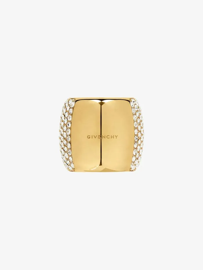 Givenchy 4G Ring In Metal With Crystals Golden Yellow Women Jewelry Givenchy 4G Ring In Metal With Crystals Golden Yellow Women Jewelry
