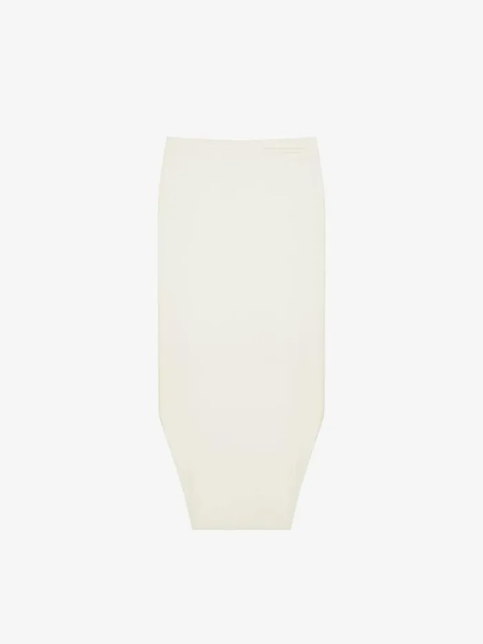 Givenchy Asymmetric Skirt In Wool And Mohair Rtd Greige Women Skirts