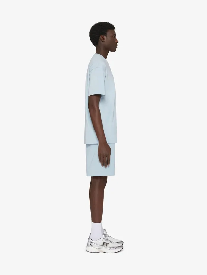 Givenchy Bermuda Shorts In Fleece Sky Blue Men Pants and Shorts