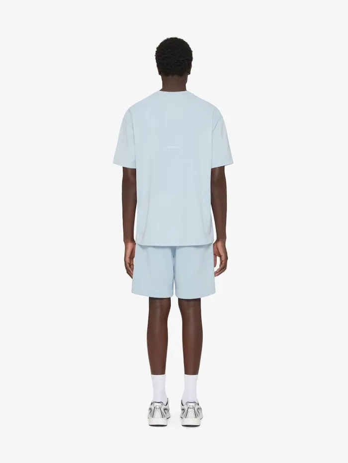 Givenchy Bermuda Shorts In Fleece Sky Blue Men Pants and Shorts