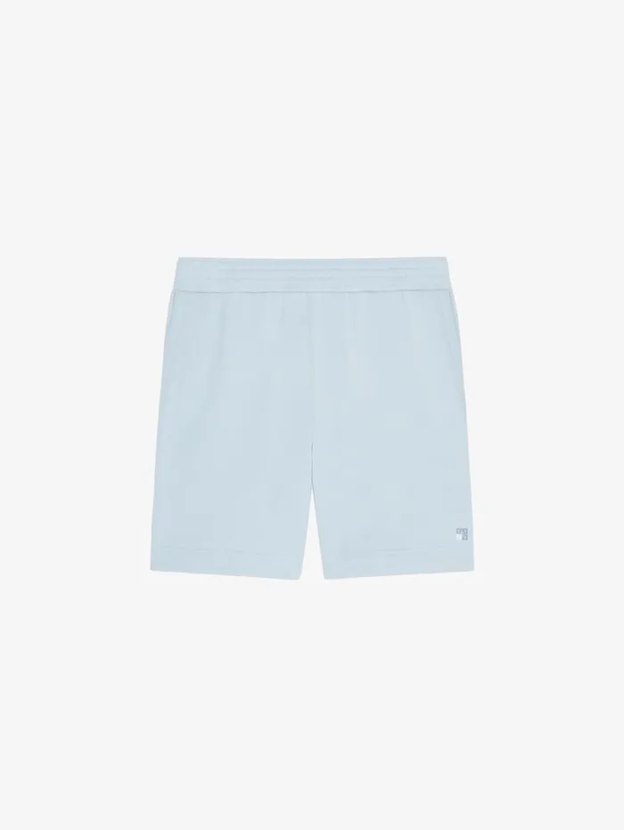 Givenchy Bermuda Shorts In Fleece Sky Blue Men Pants and Shorts