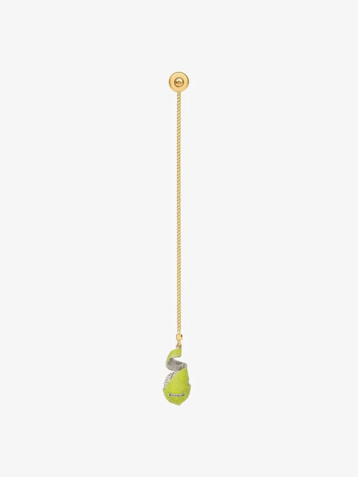 Givenchy Charm Lemon Earring In Metal And Enamel With Crystals Silveryyellow Women Jewelry Givenchy Charm Lemon Earring In Metal And Enamel With Crystals Silveryyellow Women Jewelry