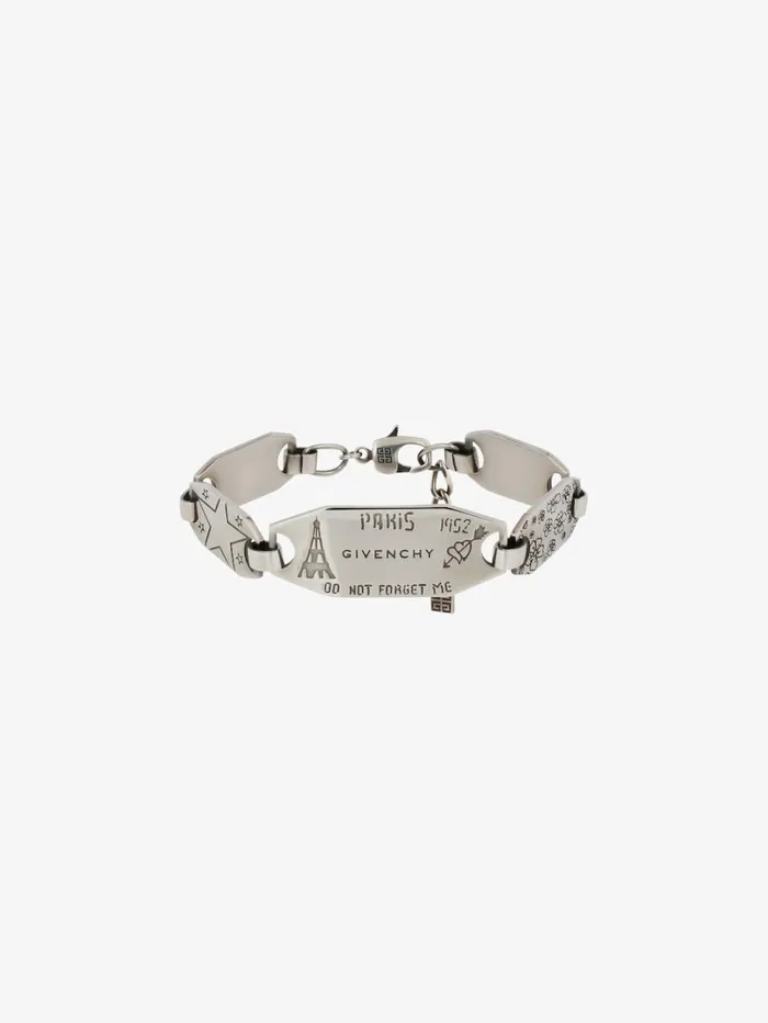 Givenchy City Bracelet In Metal Silvery Men Jewelry