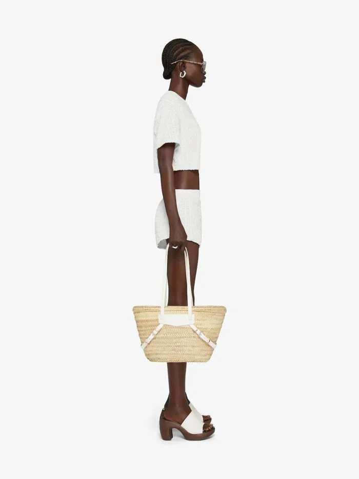 Givenchy Cropped Tshirt In 4G Cotton Towelling White Women TShirts