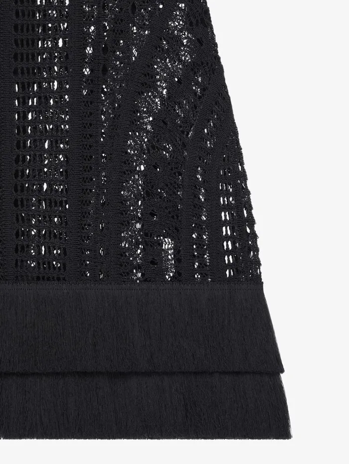 Givenchy Dress In Crochet Black Women Dresses