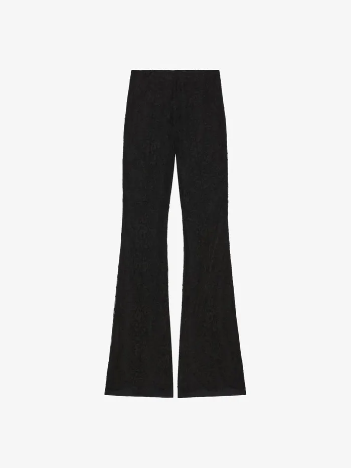 Givenchy Flare Pants In Lace Black Women Pants and Shorts