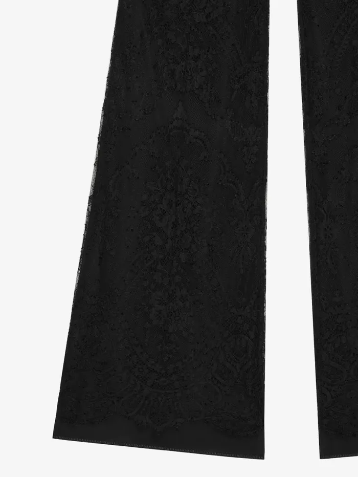Givenchy Flare Pants In Lace Black Women Pants and Shorts Givenchy Flare Pants In Lace Black Women Pants and Shorts