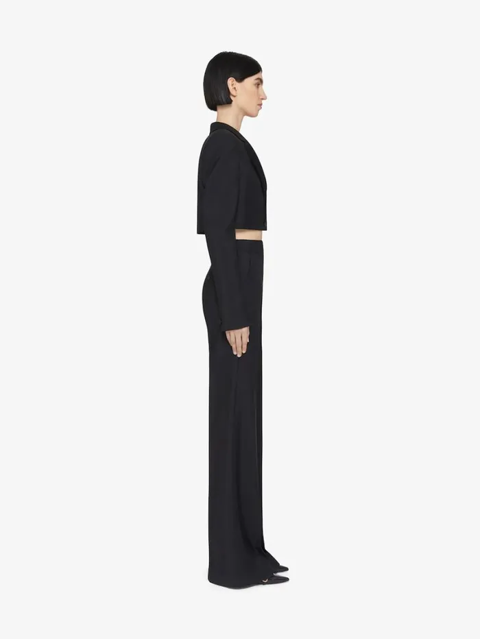 Givenchy Flare Tailored Pants In Wool And Mohair Black Women Pants and Shorts