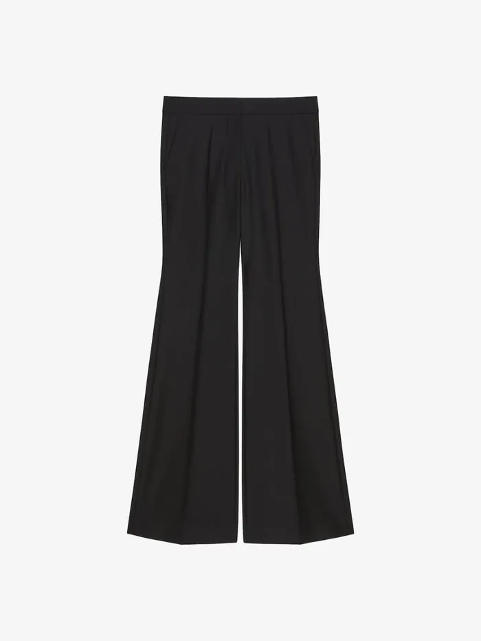 Givenchy Flare Tailored Pants In Wool And Mohair Black Women Pants and Shorts